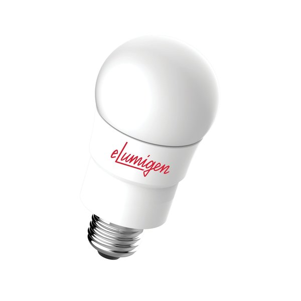 Elumigen 12.5W A19 Rough Service Lamp, 1600 Lumens, Dim, 120V, 4000K, Wet/Enclosed Rated RA19L1600C40-1B